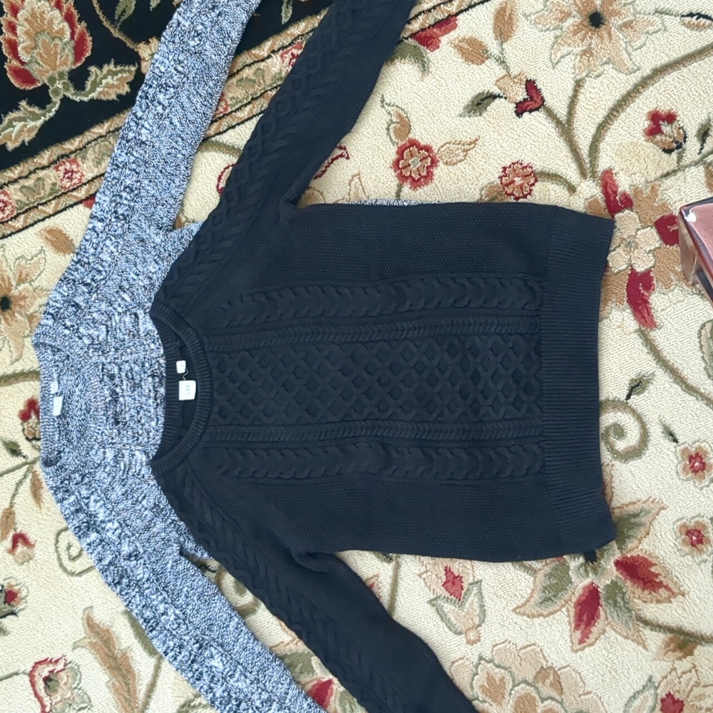Gap Bundle Of Cotton Raglan Sleeve Cable Knit Sweaters S - Picture 2 of 11